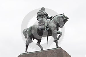 MONTEVIDEO, URUGUAY - OCTOBER 8, 2017: Monument to national hero of Uruguay, Jose Gervasio Artigas.